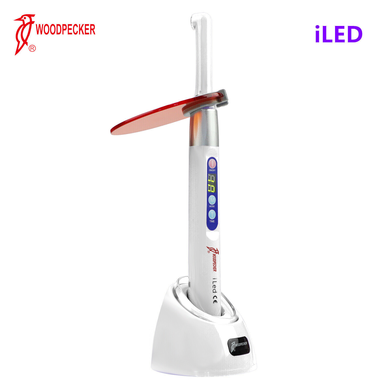 100% Genuine Woodpecker iLED Dental Curing Light Lamp 1 Sec Resin Cure 2500mw/c㎡