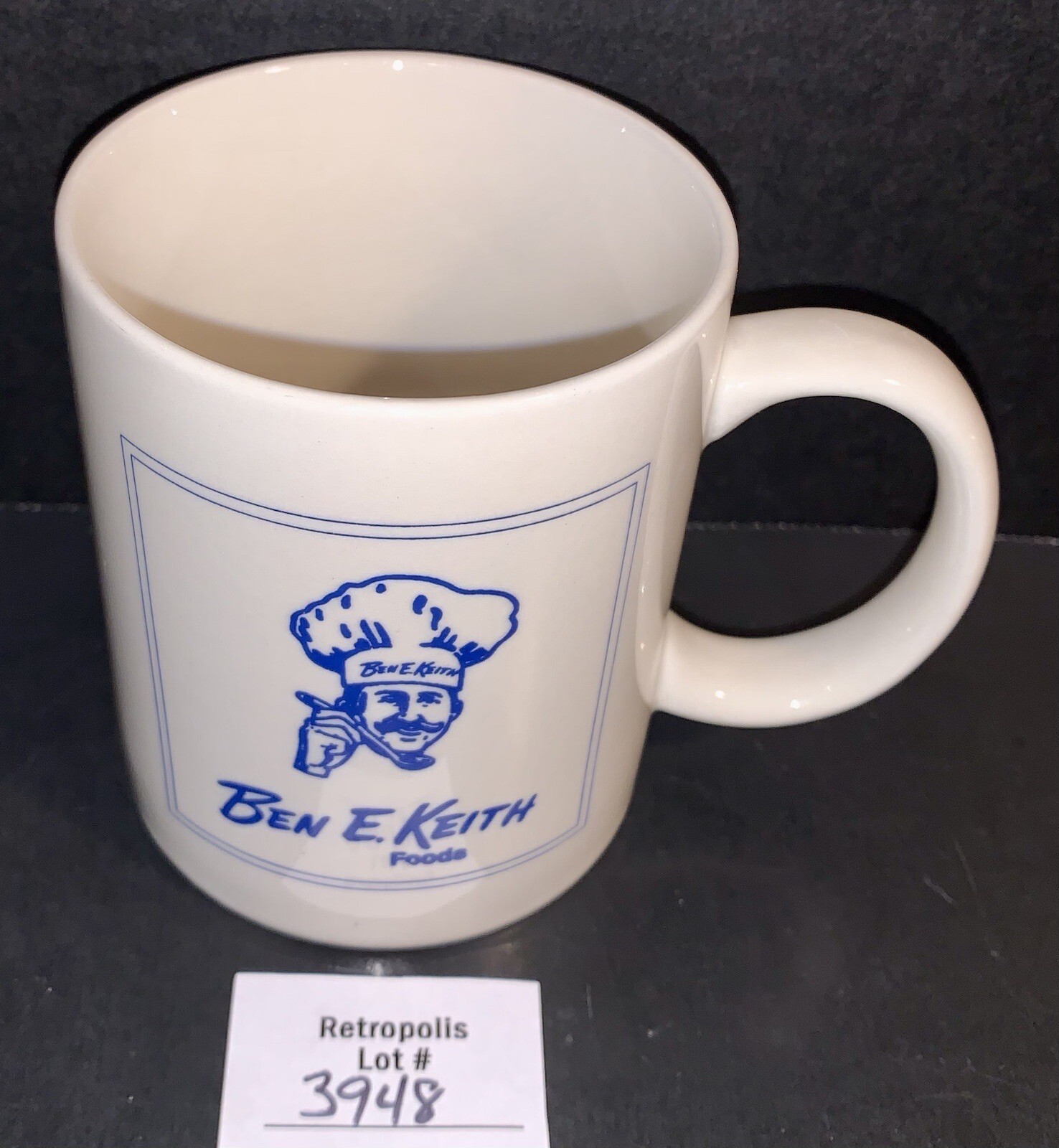 Ben E Keith Foods Chef Ceramic Coffee Mug Vintage