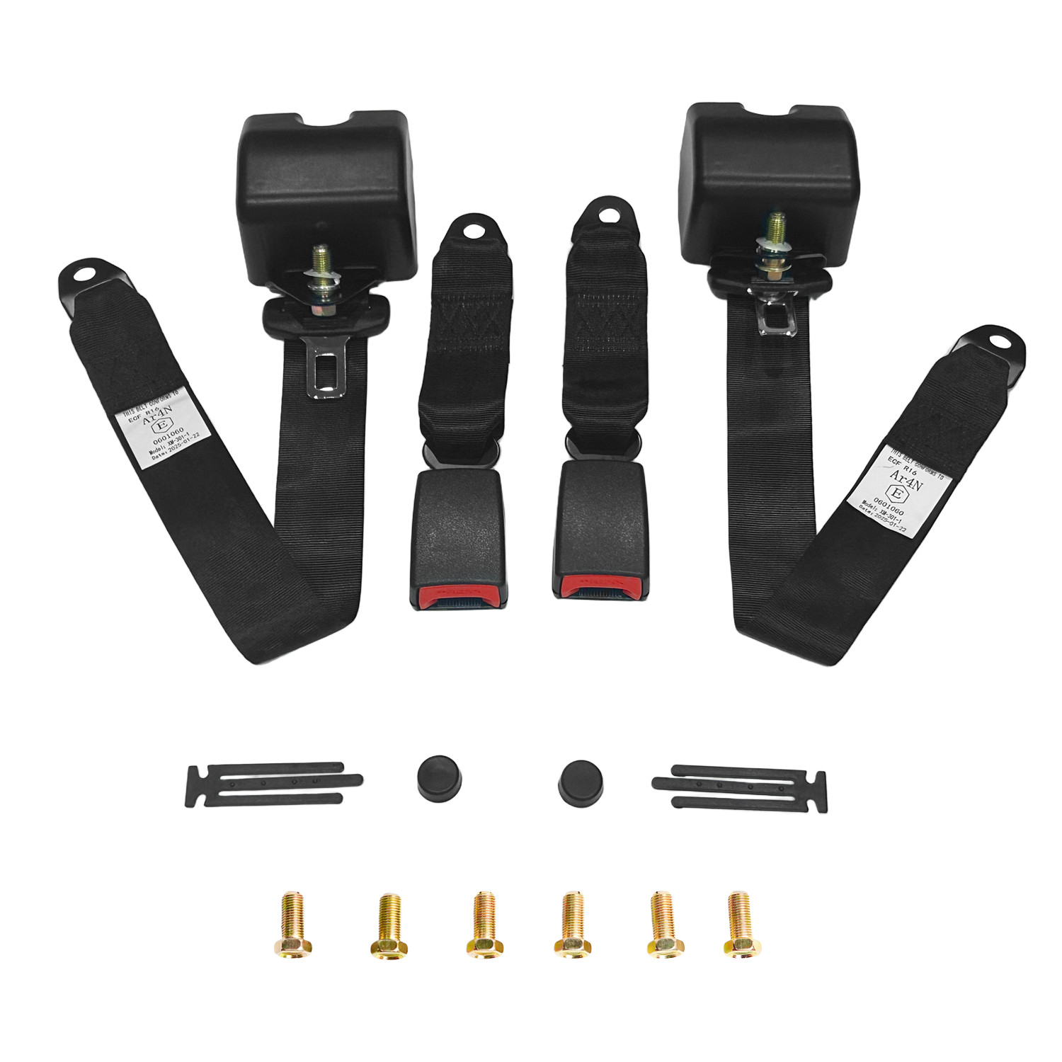 2X Genuine Chevrolet Camaro 3 Point Safety Adjustable Seat Belt Straps Car Belt