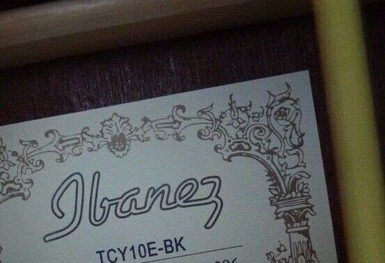 IBANEZ TALMAN TCY10E BK Acoustic-Electric Guitar BLACK STRAT SHAPE Active EQ