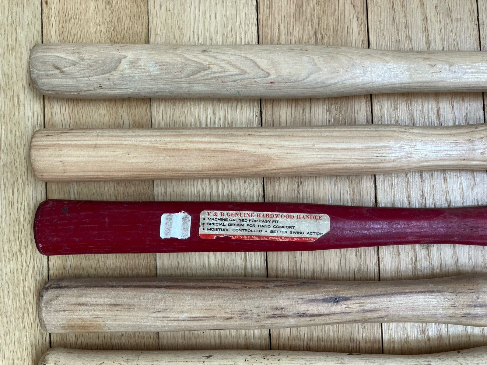 LOT OF 7 VINTAGE HAMMER REPLACEMENT HANDLES 14" - 16"- CARPENTER BLACKSMITH