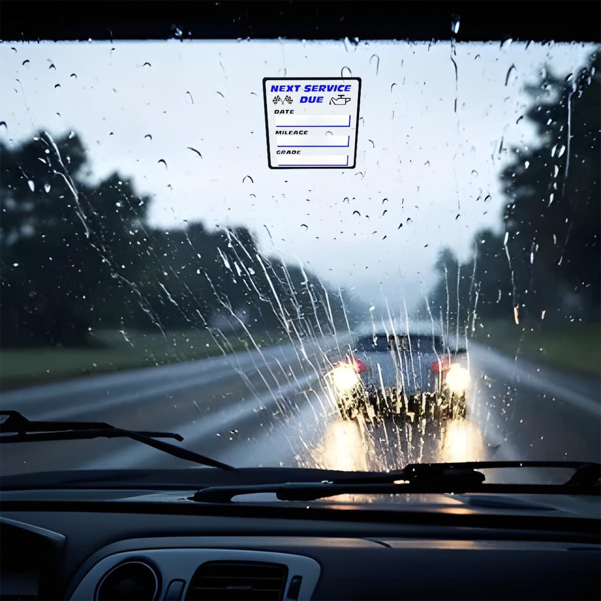 Oil Change Sticker, 250PCS 2 x 2 Clear Next Service Due Reminder Vehicle Windshi