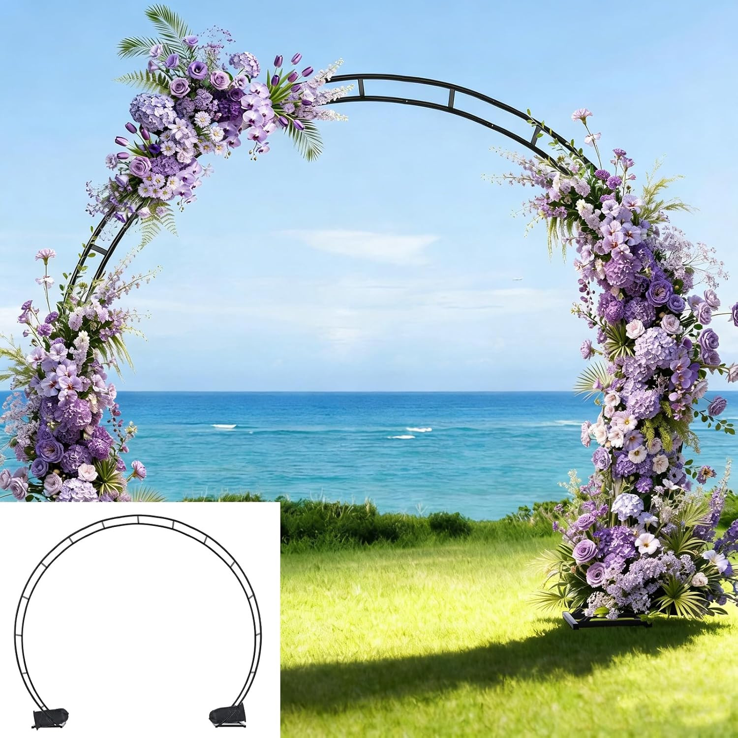 Large Metal Garden Arch Trellis,Wedding Arch. 8*7Ft. 19Mm Heavy-Duty Pipe, Arch
