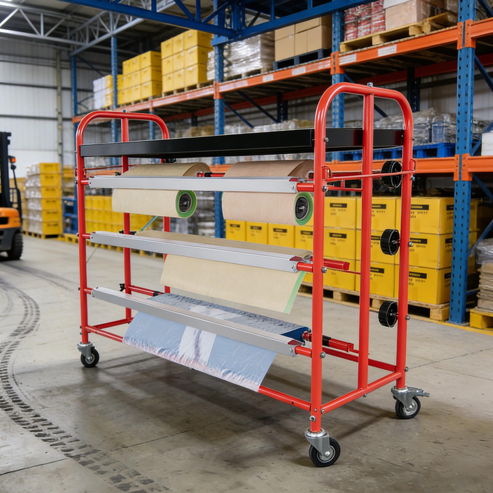 36" Automotive Masking Paper Machine Dispenser Top Tray Storage For Painting