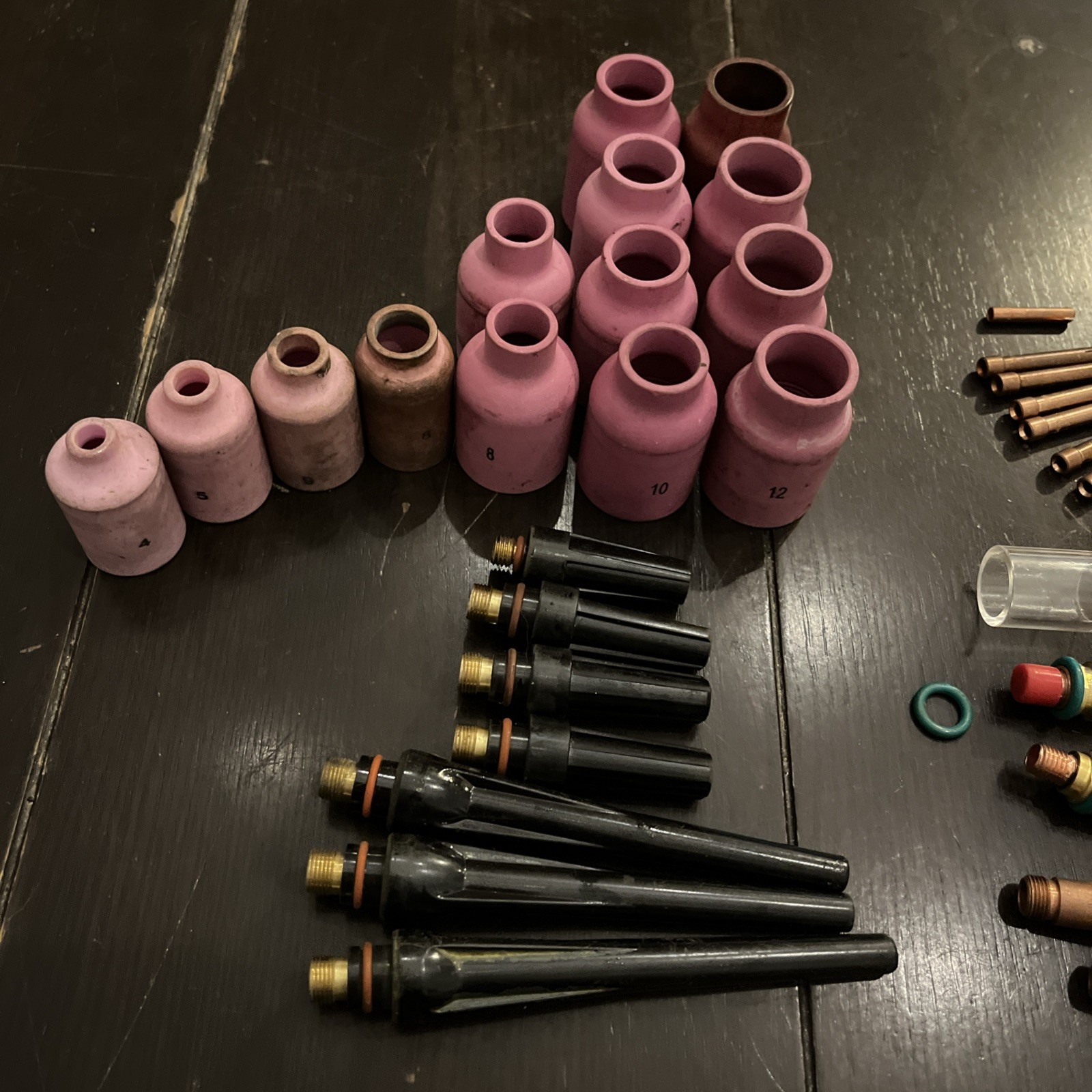 Weldtec WT-17V Torch Body Flex Valve Gas + Ceramic Nozzle Tips Cups Collet Kit