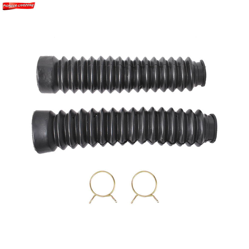 2× New Front Fork Shock BOOTS Black For Honda ATC Big Red 250ES 1985 1986 1987