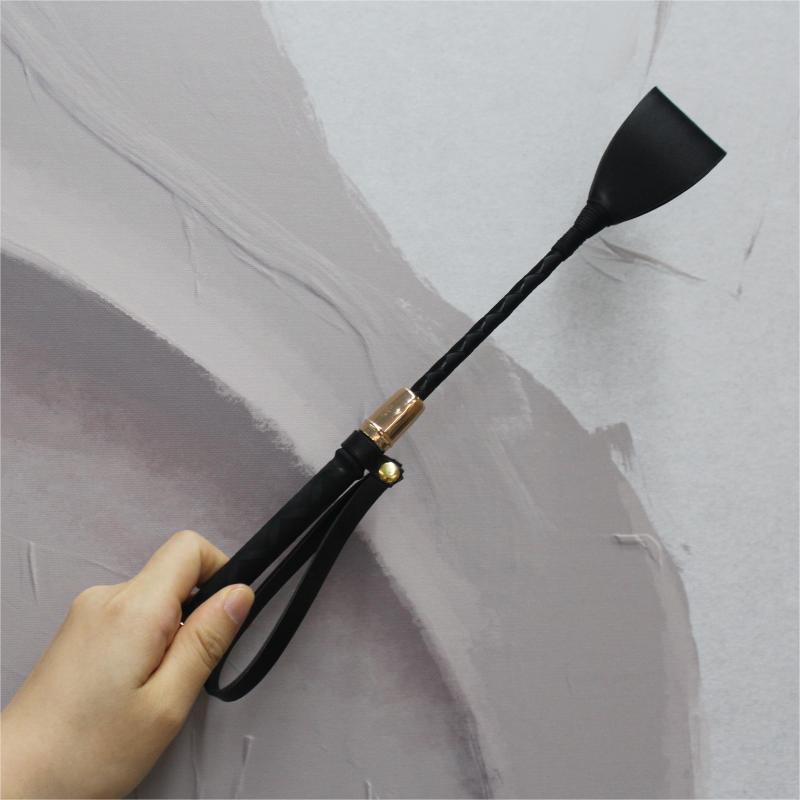 Short Riding Crop PU Leather Whip Flirt Flogger Slave BDSM Couple Games Roleplay