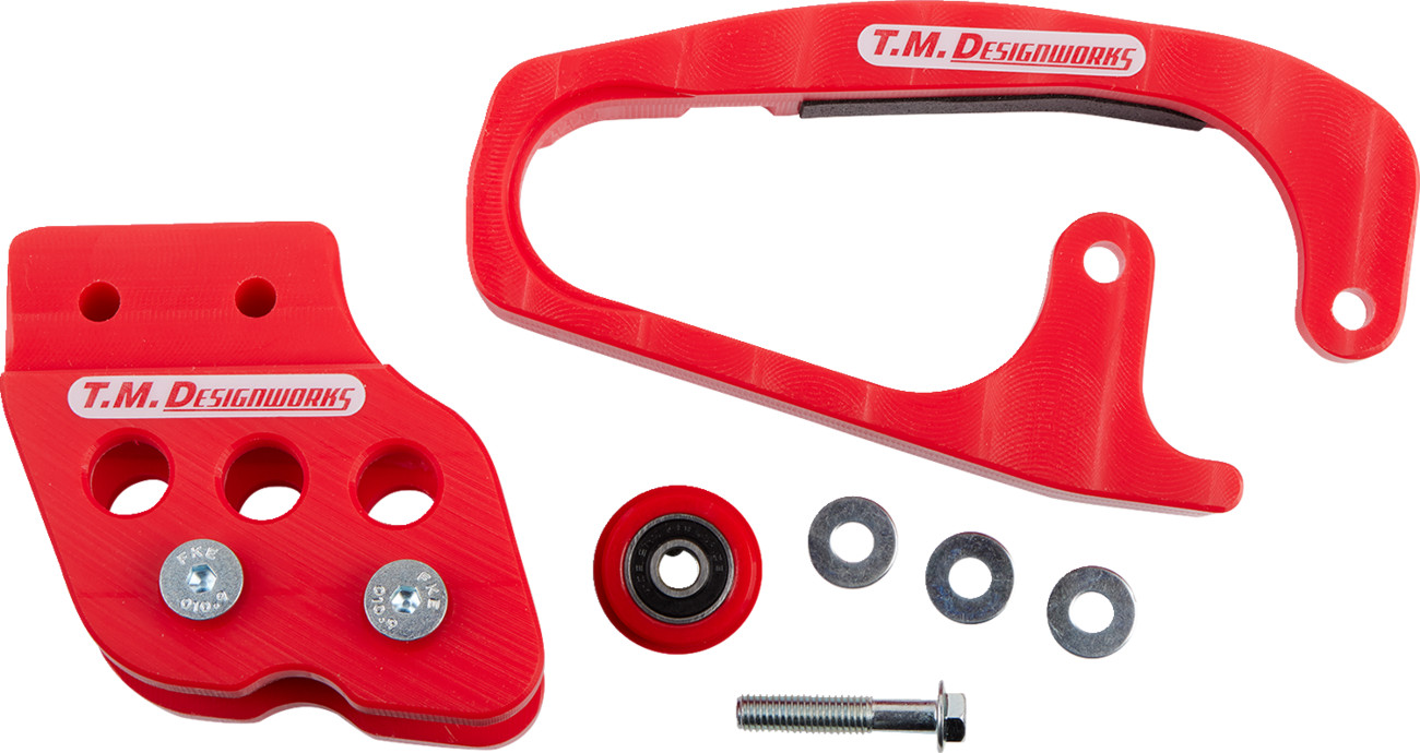 TM Design Chain Guide/Slider Kit Red for 2004-2012 Honda TRX450R HCP80KRD