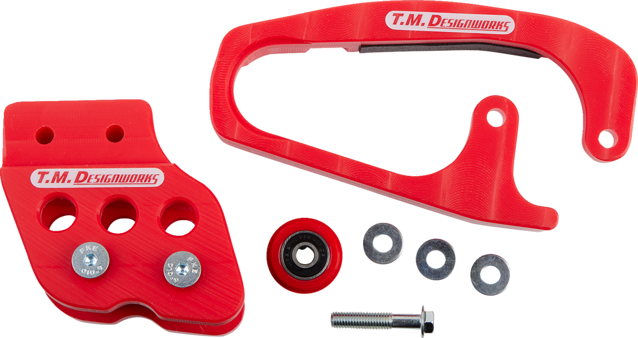 TM Design Works Chain Guide and Slider Kit Red HCP-80K-RD