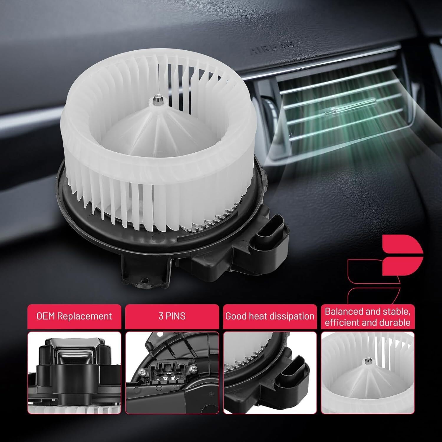 HVAC A/C Heater Motor Blower & Fan Cage Fits For Toyota Corolla Prius 700249