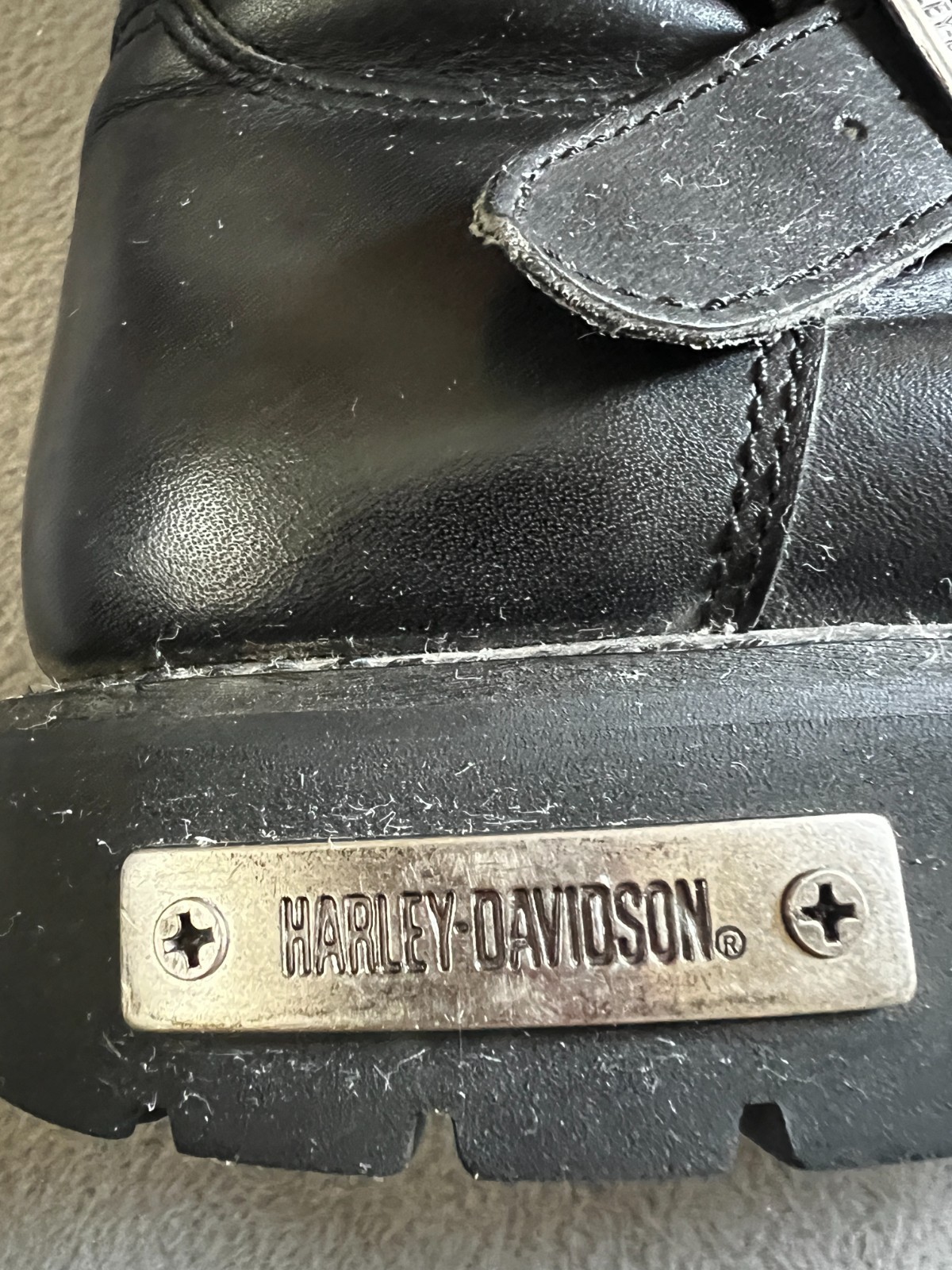 Harley-Davidson Women's Black Leather Biker Boots Size 10