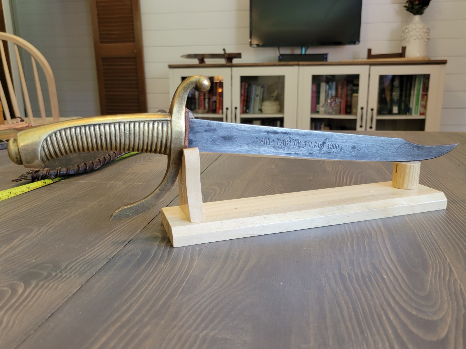 Modified WWI Era Spanish Sword/Saber dated 1900 With Custom Sheath!