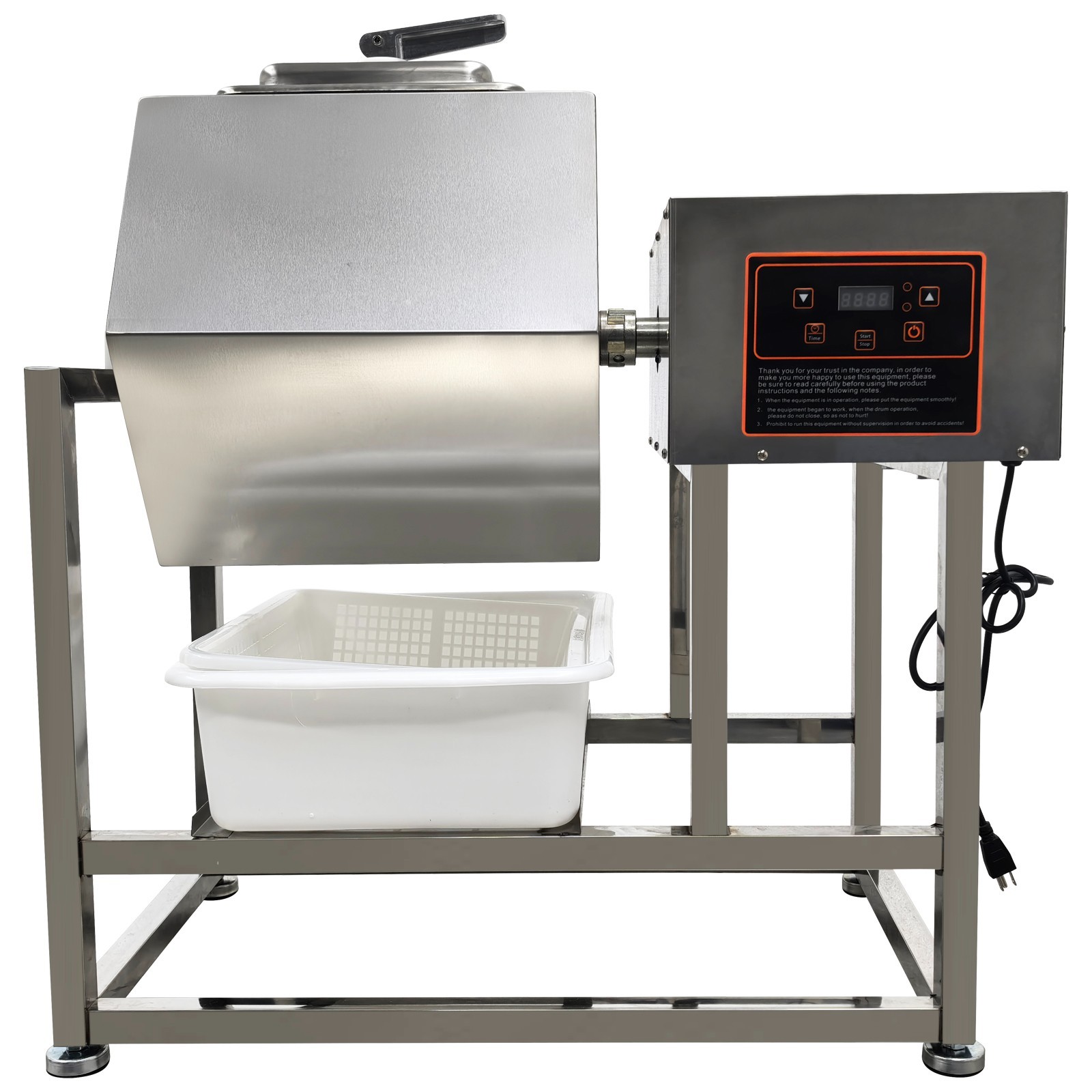 70L Commercial Meat Vegetable Tumbler Marinator Hexagonal Stainless Steel 110V