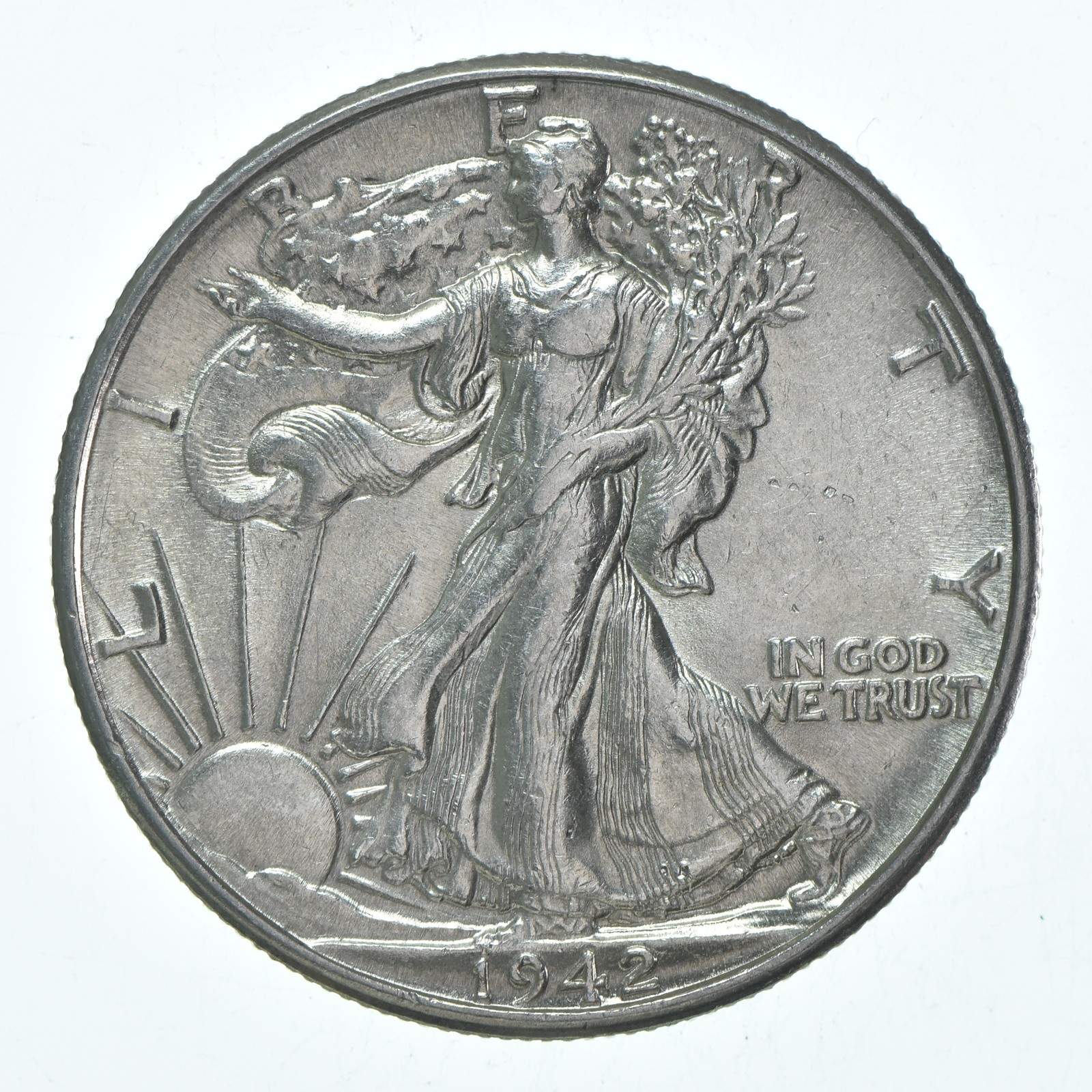 BU 1942 (P) Walking Liberty Half Dollar Uncirculated 90% Silver