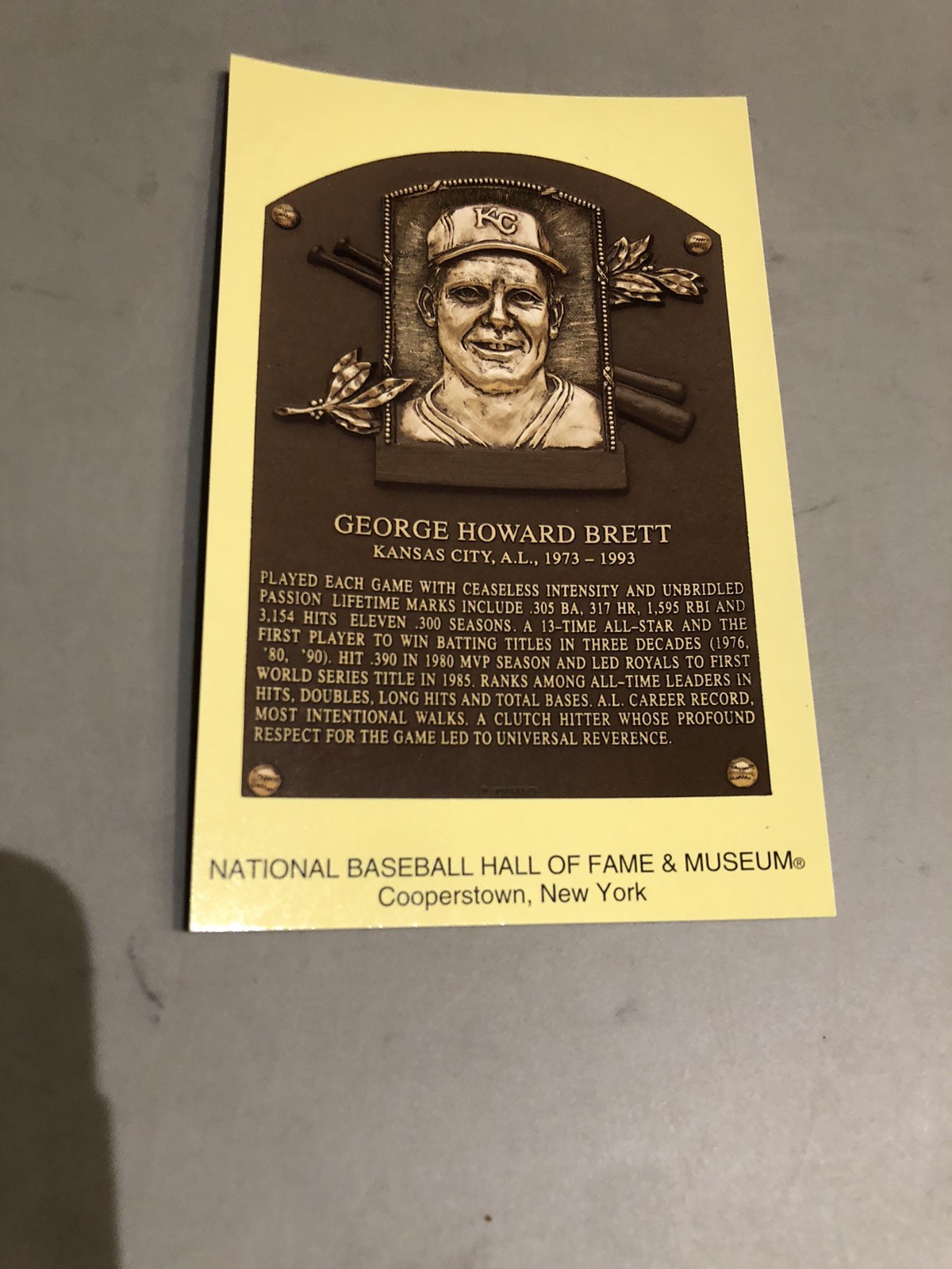 Baseball Hall Of Fame Plaque Lot (9)-All Cancelled On Induction Date-Ryan-Brett+
