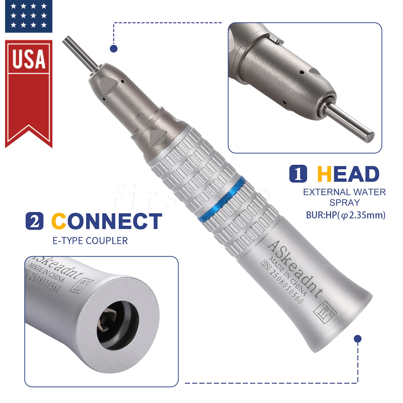 Estilo NSK Dental Contra Angulo Baja Velocidad Pieza de Mano Low Speed Handpiece
