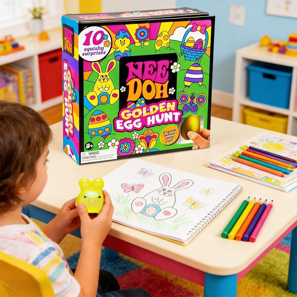 NeeDoh Easter Golden Egg Hunt Mystery 10 Squishy Surprises Collectible Gift SP