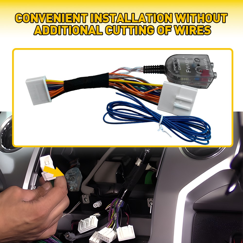 For Nissan Stereo Radio Add AMP Subwoofer Amplifier Plug Adapter Wiring Harness