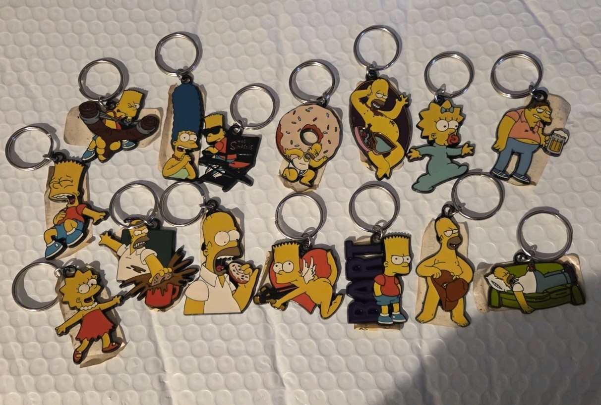 The Simpsons Key Chain Assortment of 15 Pcs. Lot  2002 Fox  New