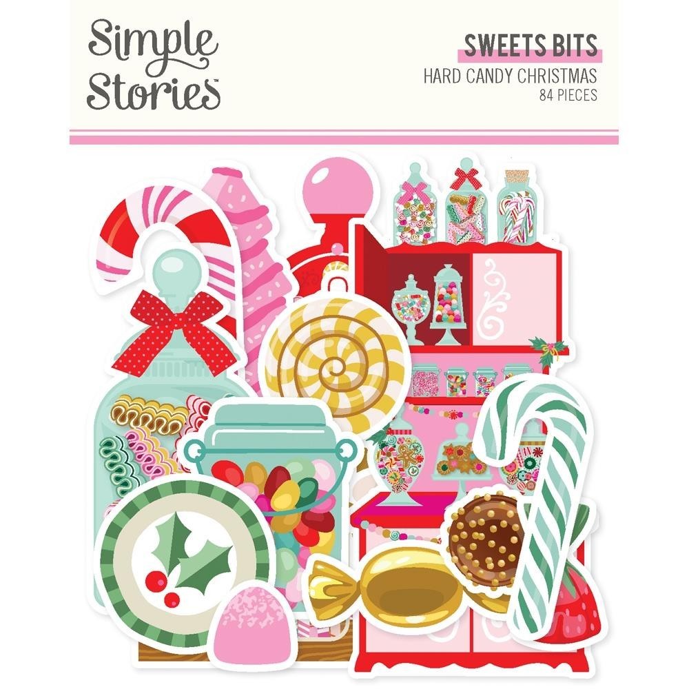 SS DieCuts Sweet Bits Hard Candy Christmas Jars Cupboard Gumdrops Canes Cookies