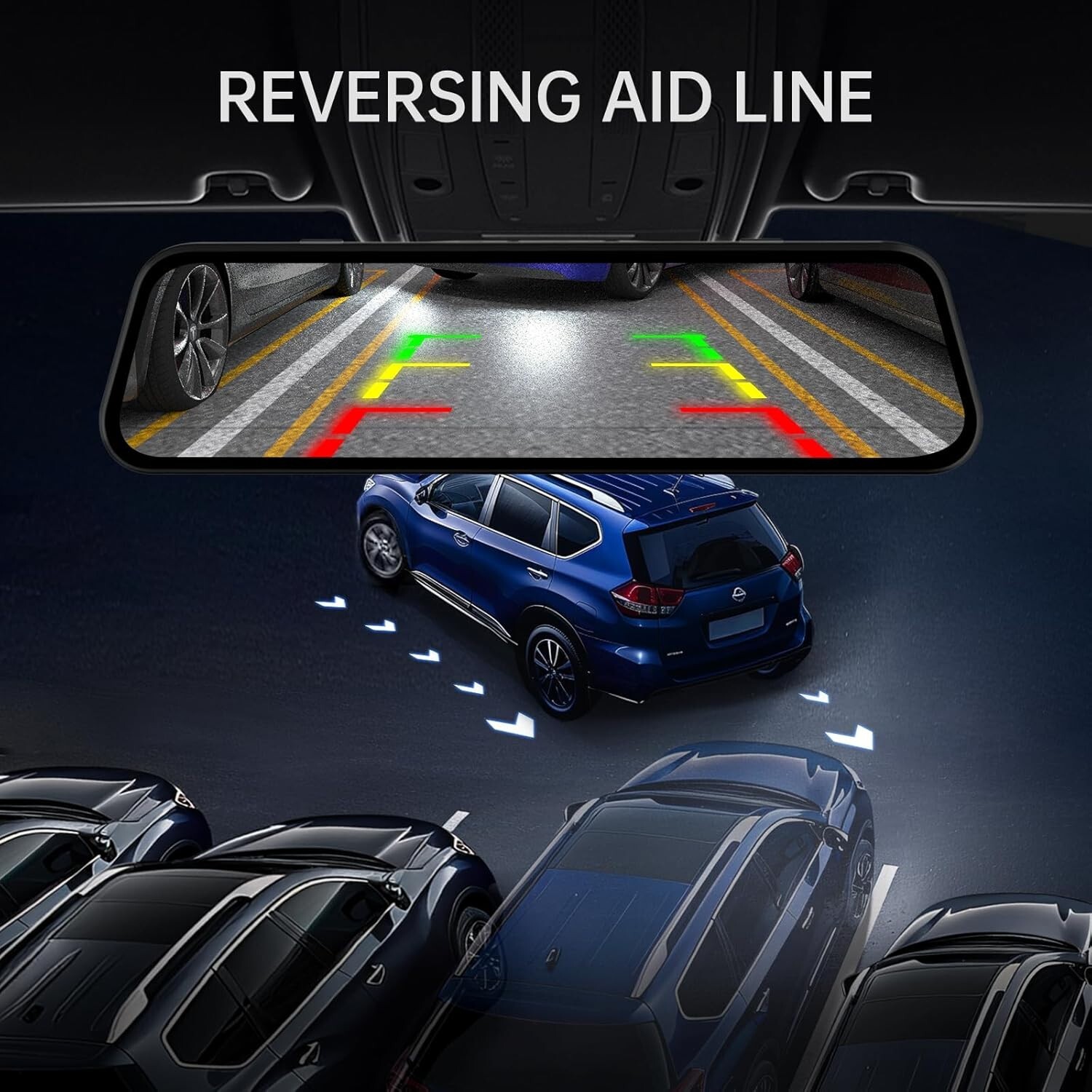 4K Rear View Mirror Camera,10'' Mirror Dash Cam with 1080P Rear Camera,32gb card