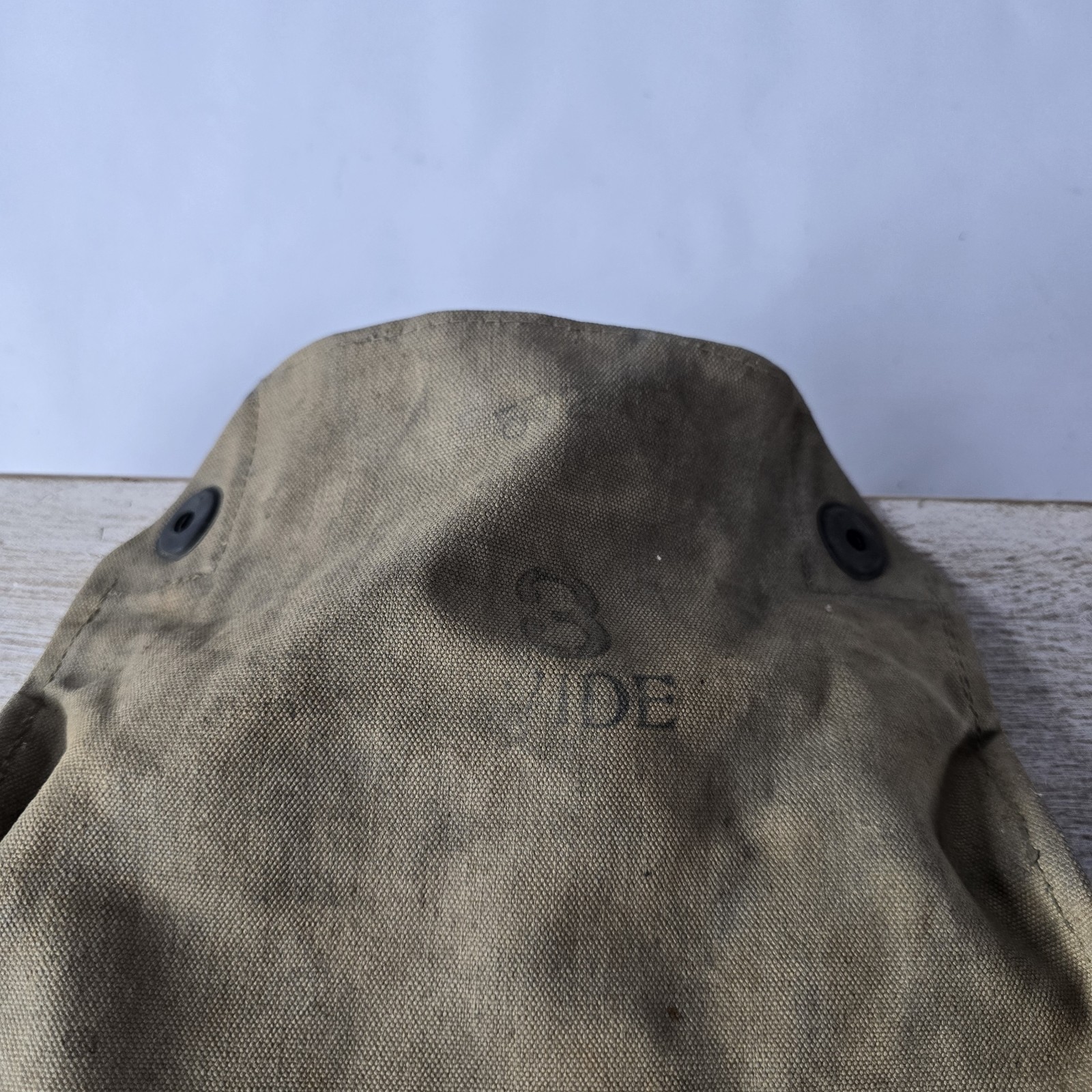 ORIGINAL WWI US ARMY M1917 SBR GAS MASK CARRY BAG-NAMED