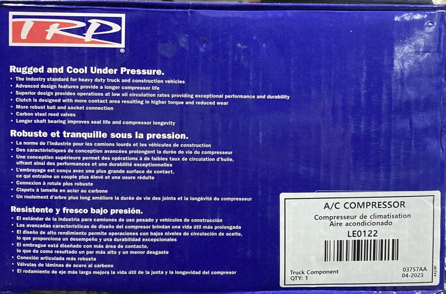 ~ NEW GENUINE TRP BRAND ~ KENWORTH PETERBILT R134a A/C COMPRESSOR-SHD ~ LE0122