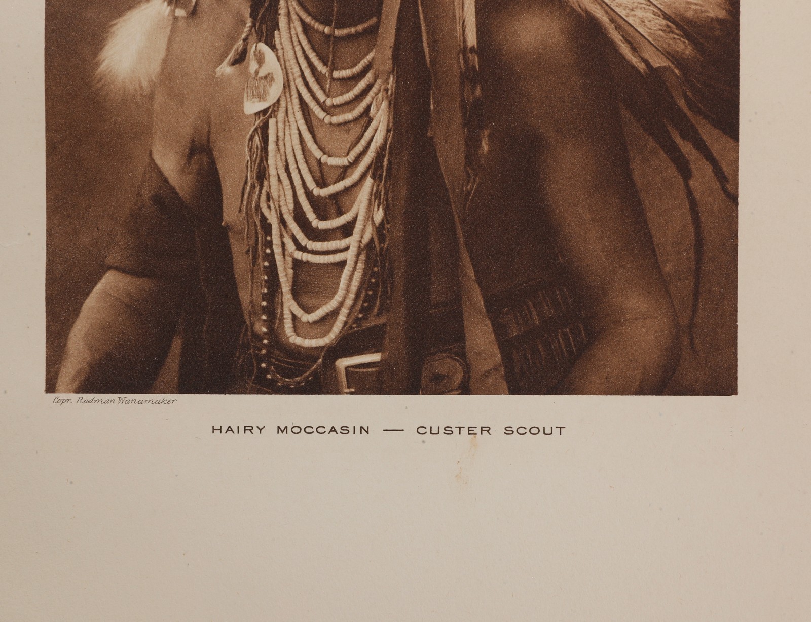 Lot of 4 Vintage Wanamaker Native American Photogravures: Custer Scouts, Crow