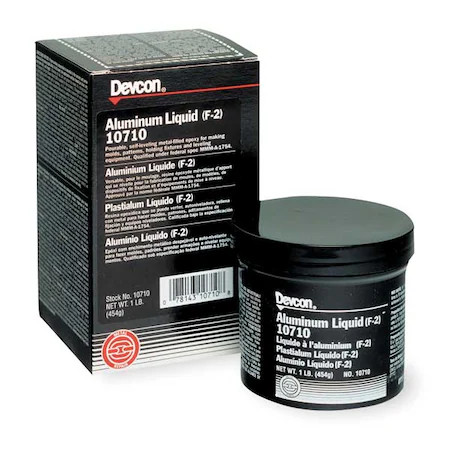 Devcon 10710 Epoxy Adhesive, 10710 Series, Gray, Jar, 5:01 Mix Ratio, 16 Hr