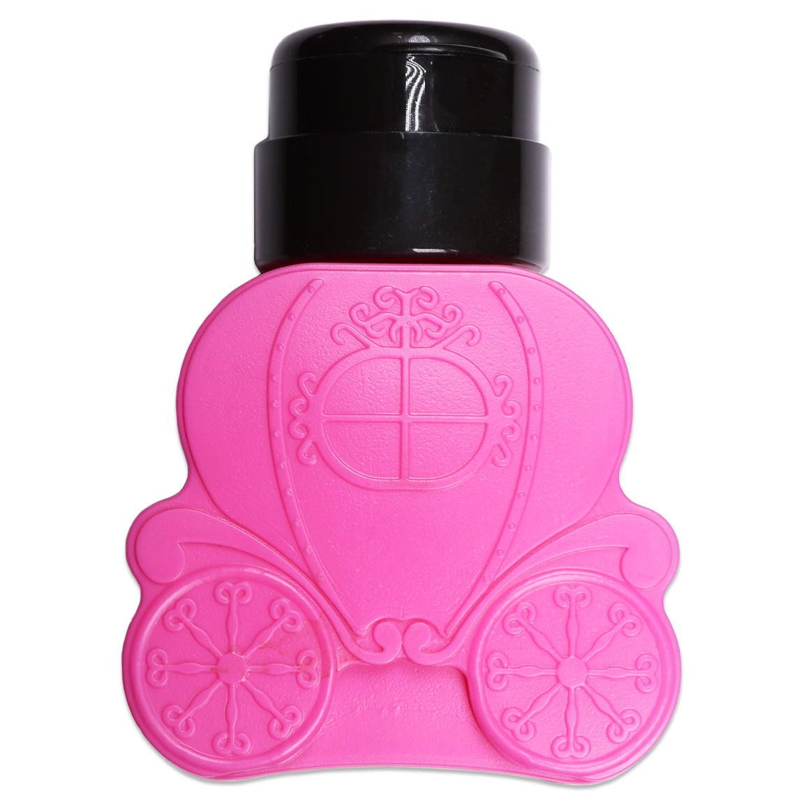 250ml Pink Carriage Shaped Nail Polish Remover One Touch Pump Dispenser Bottle