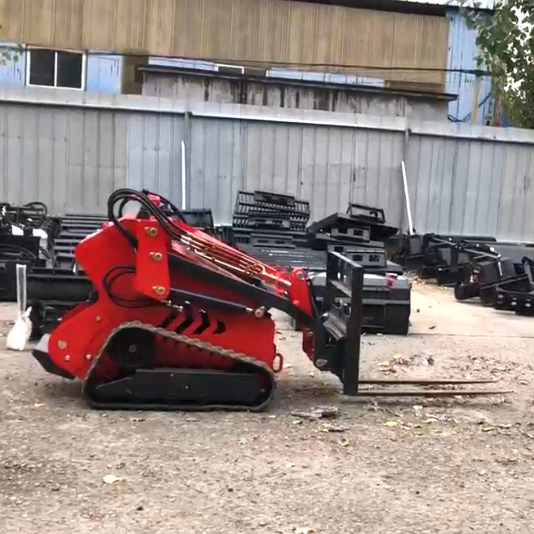 480 Tracked EPA 23HP 739cc Mini Skid Steer w/ Pallet Fork 12.7GPM 3-Pumps IN USA