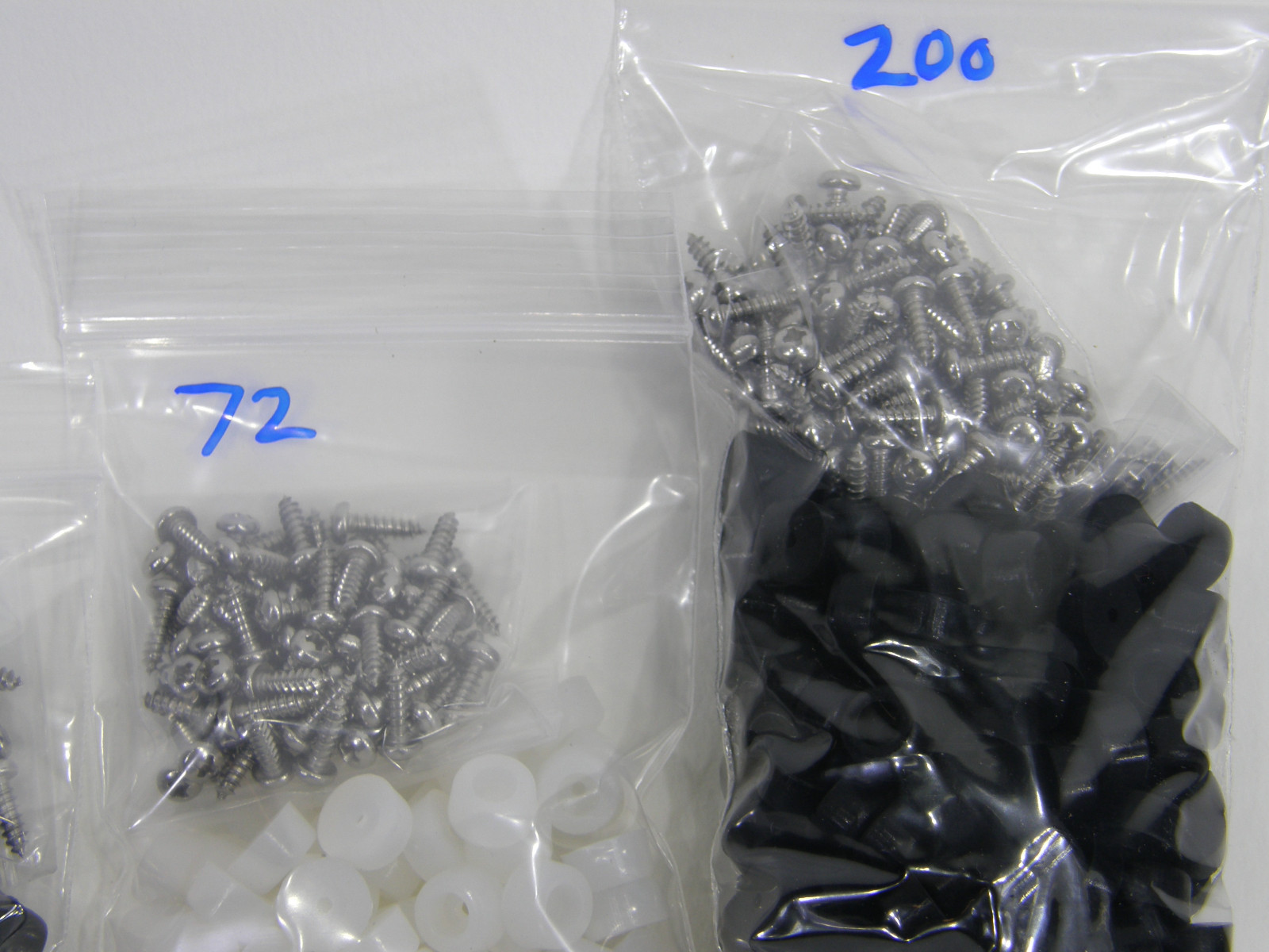 Extra Small 3/8" DIA Rubber Bumpers with Stainless Steel Screws (Black or Clear)