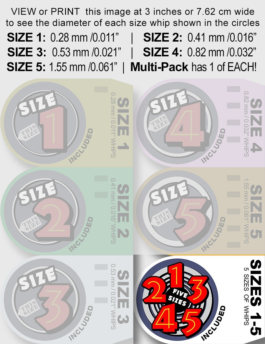 Silver Magic Whips miniature craft material (5 Sizes Pack) FREE SHIP Worldwide!