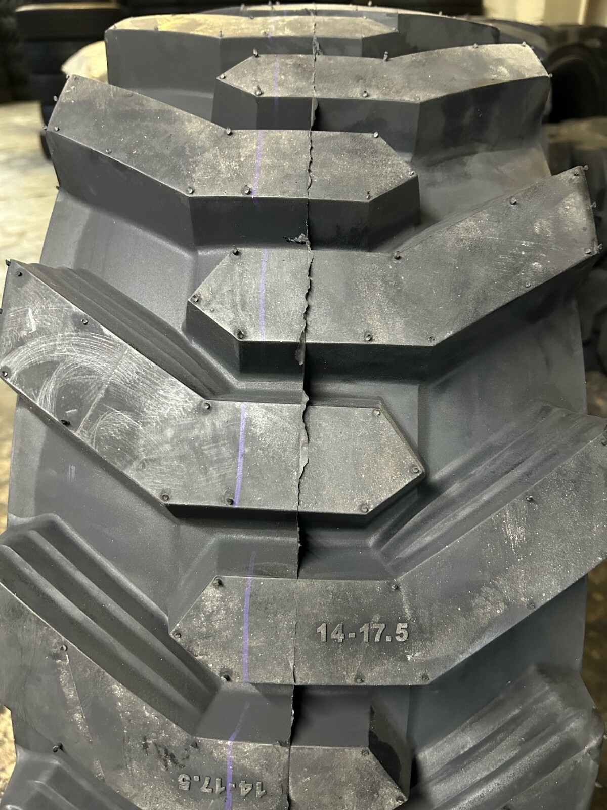 (2-Tires) 14X17.5 14 PLY ROAD CREW SKS DEEP SKID STEER TIRES 14-17.5 14175