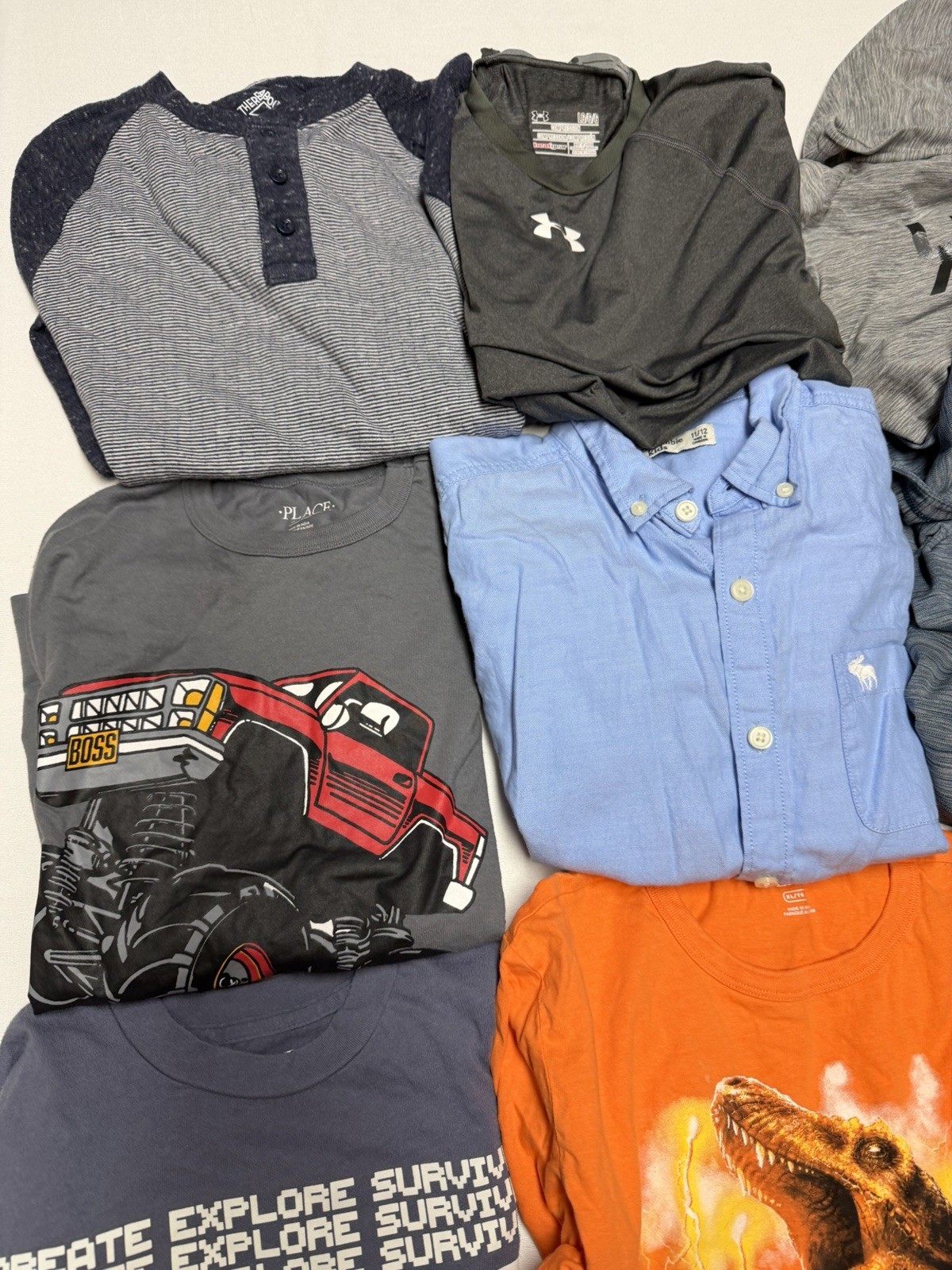 Boys Kids Lot Large 12-14 Clothes Shorts Pants Shirts 28 Pieces mixed brands