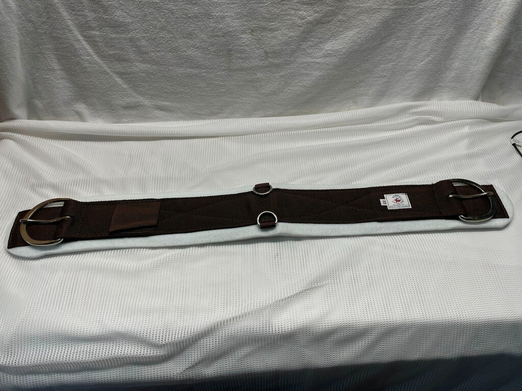 33" Brown Nylon Western Cinch, Felt Lined,  - New