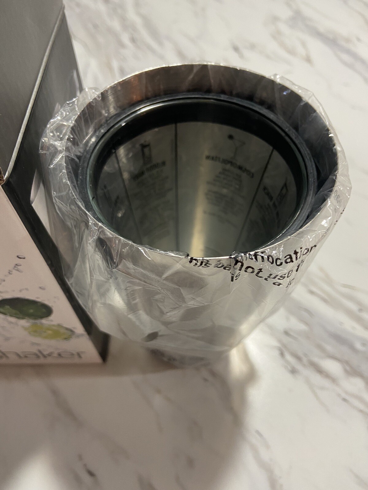 NEW!! BOSTON COCKTAIL SHAKER Stainless Steel And Glass W/Drink Recipes