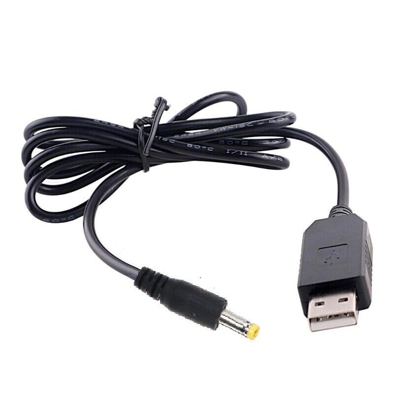 USB to DC Power 4.0x1.7mm Barrel 5-9V 3.3mm diameter Charging Cable Cord