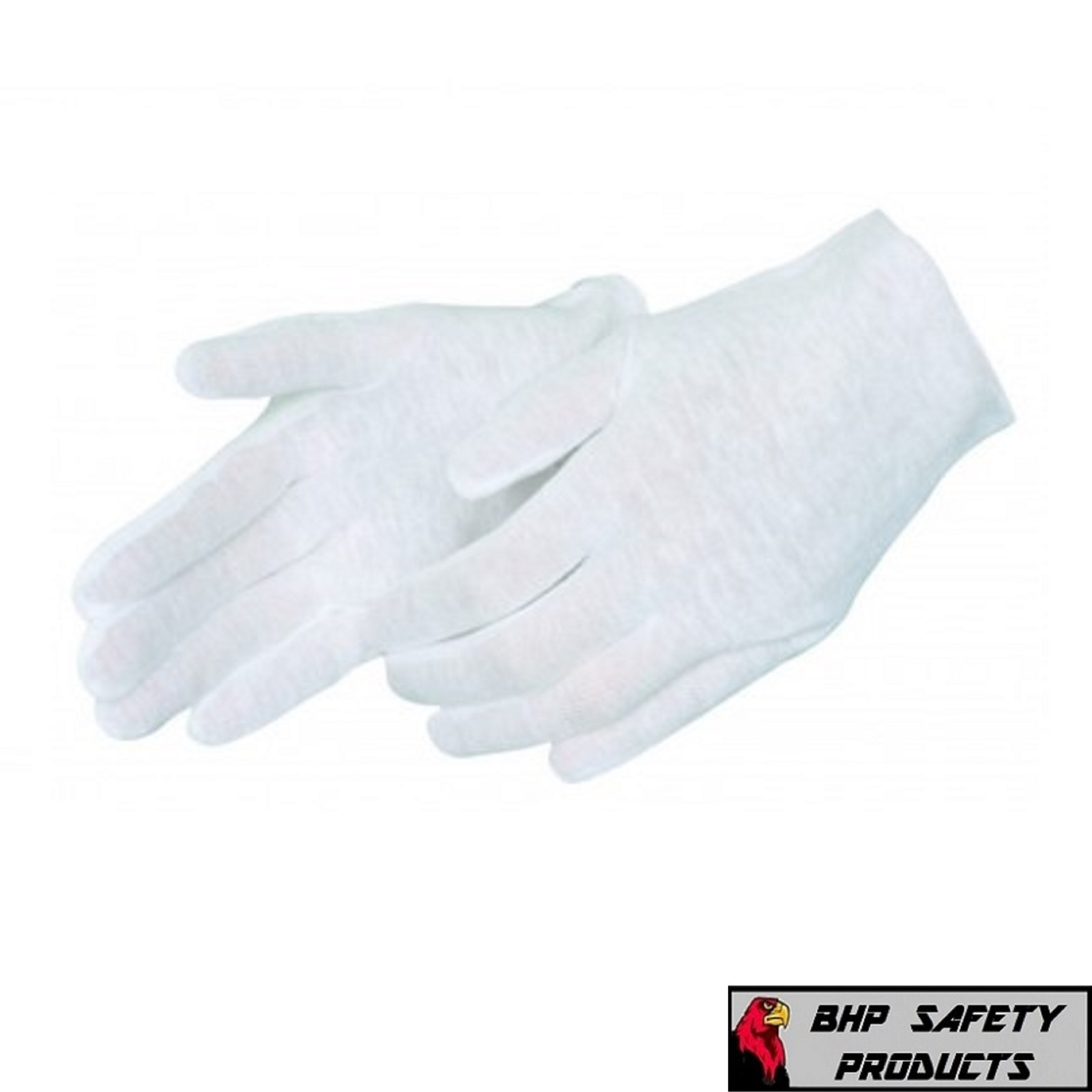 24 PAIR WHITE INSPECTION COTTON LISLE GLOVES COIN JEWELRY LIGHTWEIGHT