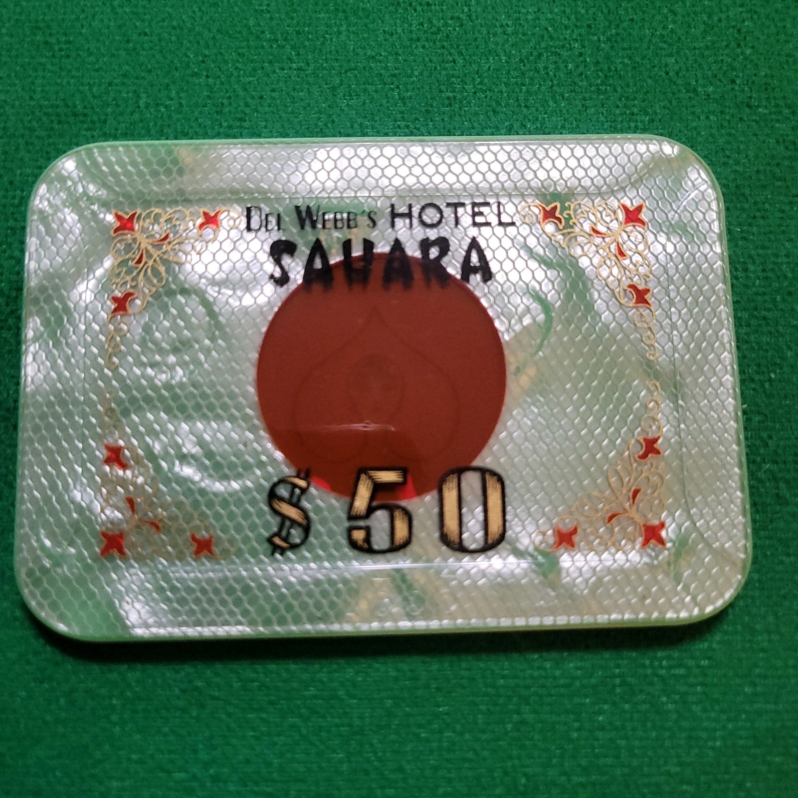 Sahara Casino Las Vegas $50.00 Baccarat Plaque