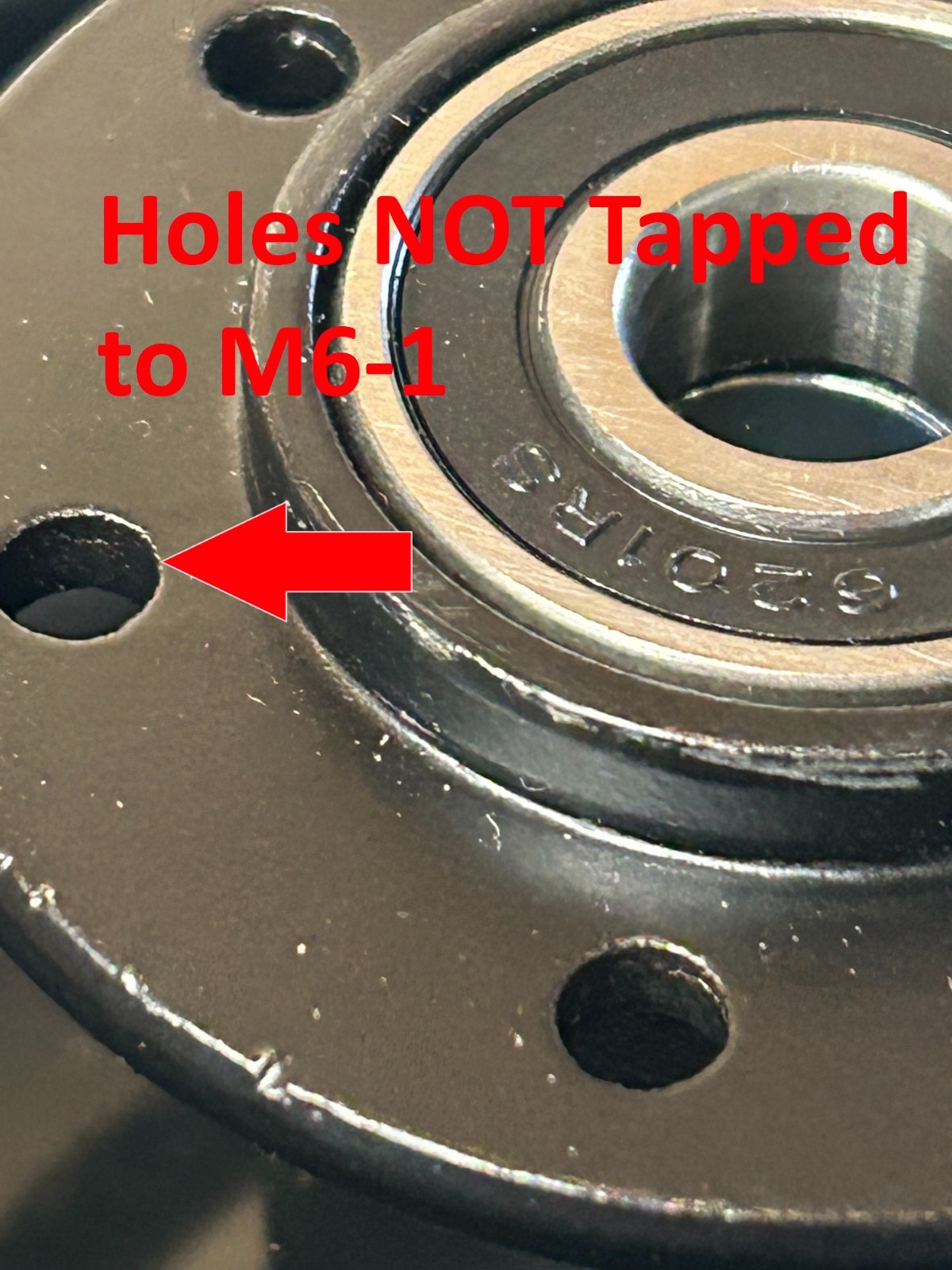 (BLEM) Mega Moto/Motovox Mini Bike Wheel 6 Inch Dual Flange. READ Description