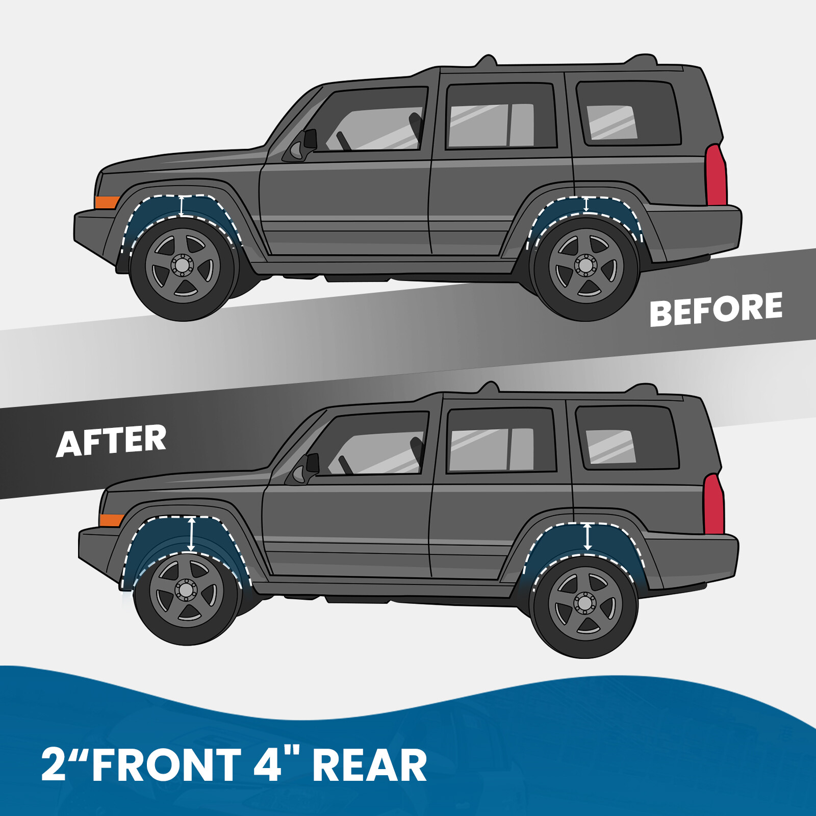 2"/4" Drop Lowering Kit For Chevy Tahoe GMC Yukon Cadillac Escalade 2007-2014