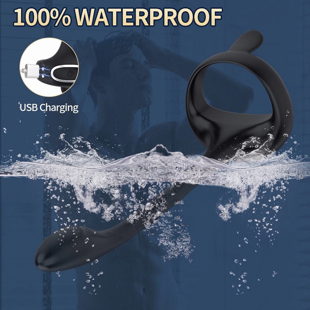 Cock Ring Anal Butt Plug Vibrator Male Prostate Massager Remote Sex Toys For Men