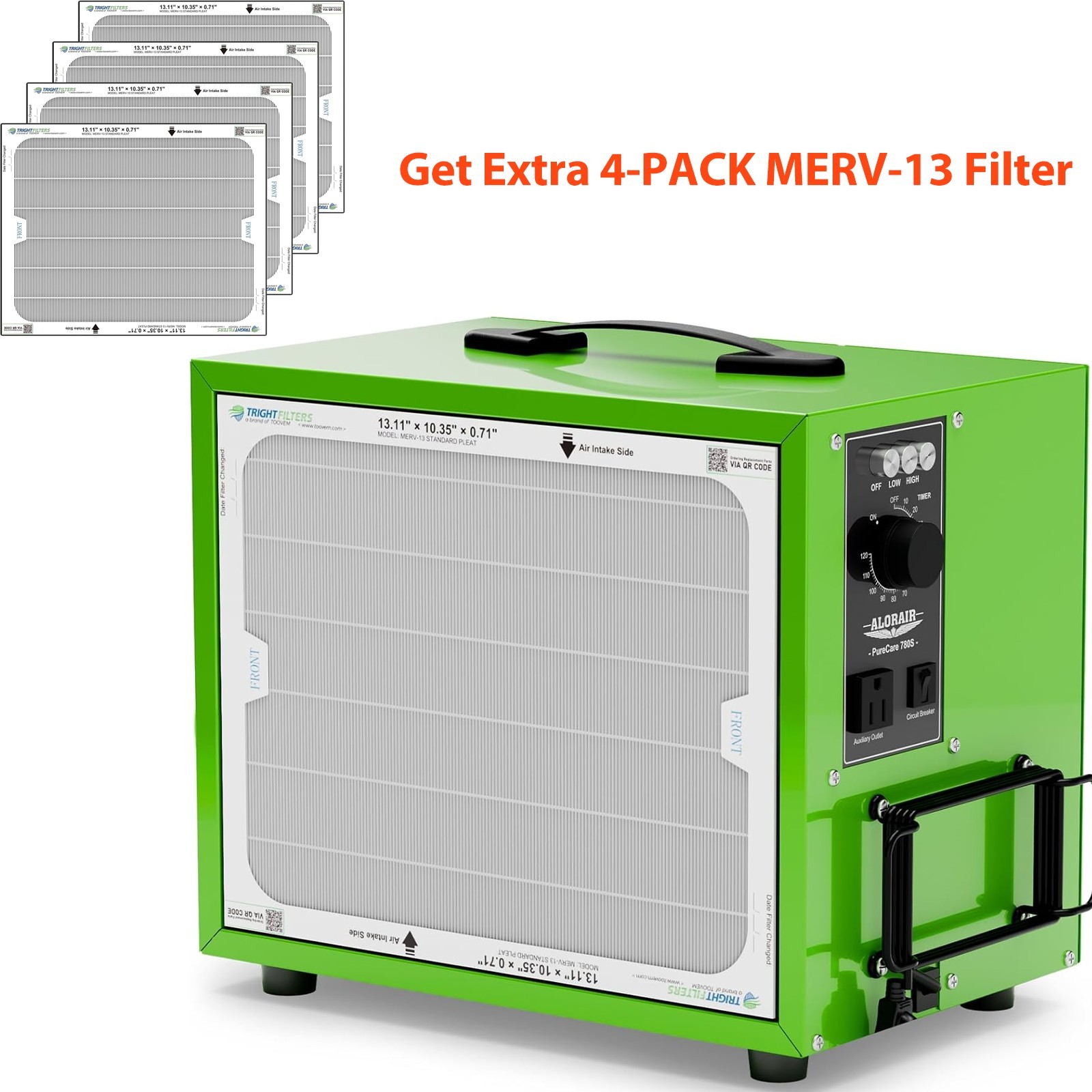 ALORAIR Purecare 780S Air Filtration Systems Dust Collectors Portable Movable