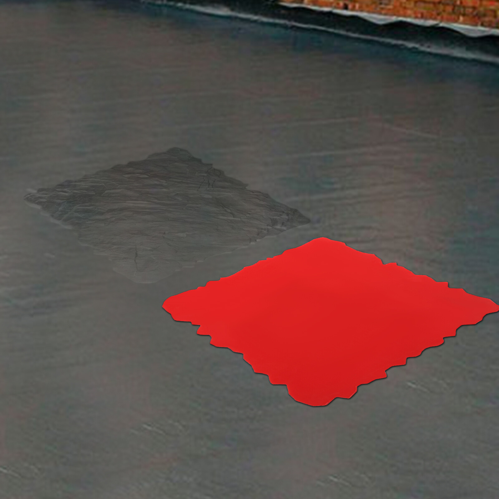 Concrete Seamless Stamp Mat 19.69*19.69in Red Concrete Stamp Molds 5.73 lbs NEW
