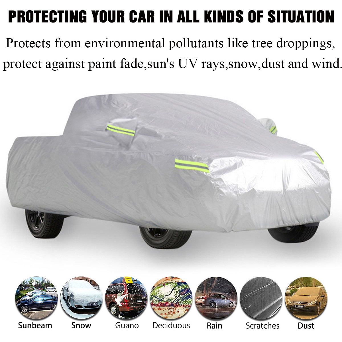 For Toyota Tacoma Pickup Truck Cover Waterproof UV Rain Dust Outdoor Protection