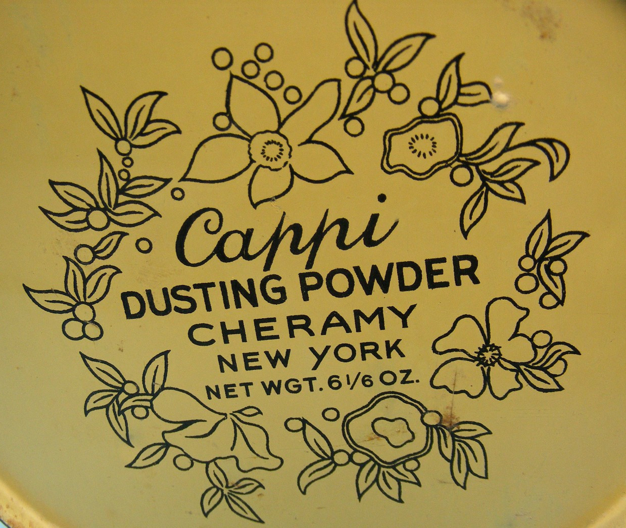 Vintage Cappi Dusting Powder Tin Cheramy New York