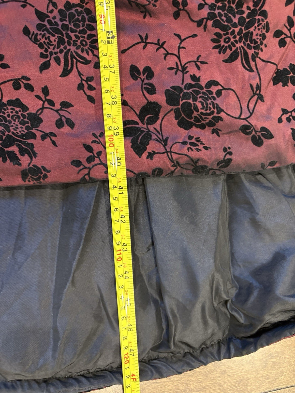 Victorian Reenactment Women’s Burgundy Floral Dress, Jacket & Bodice Set