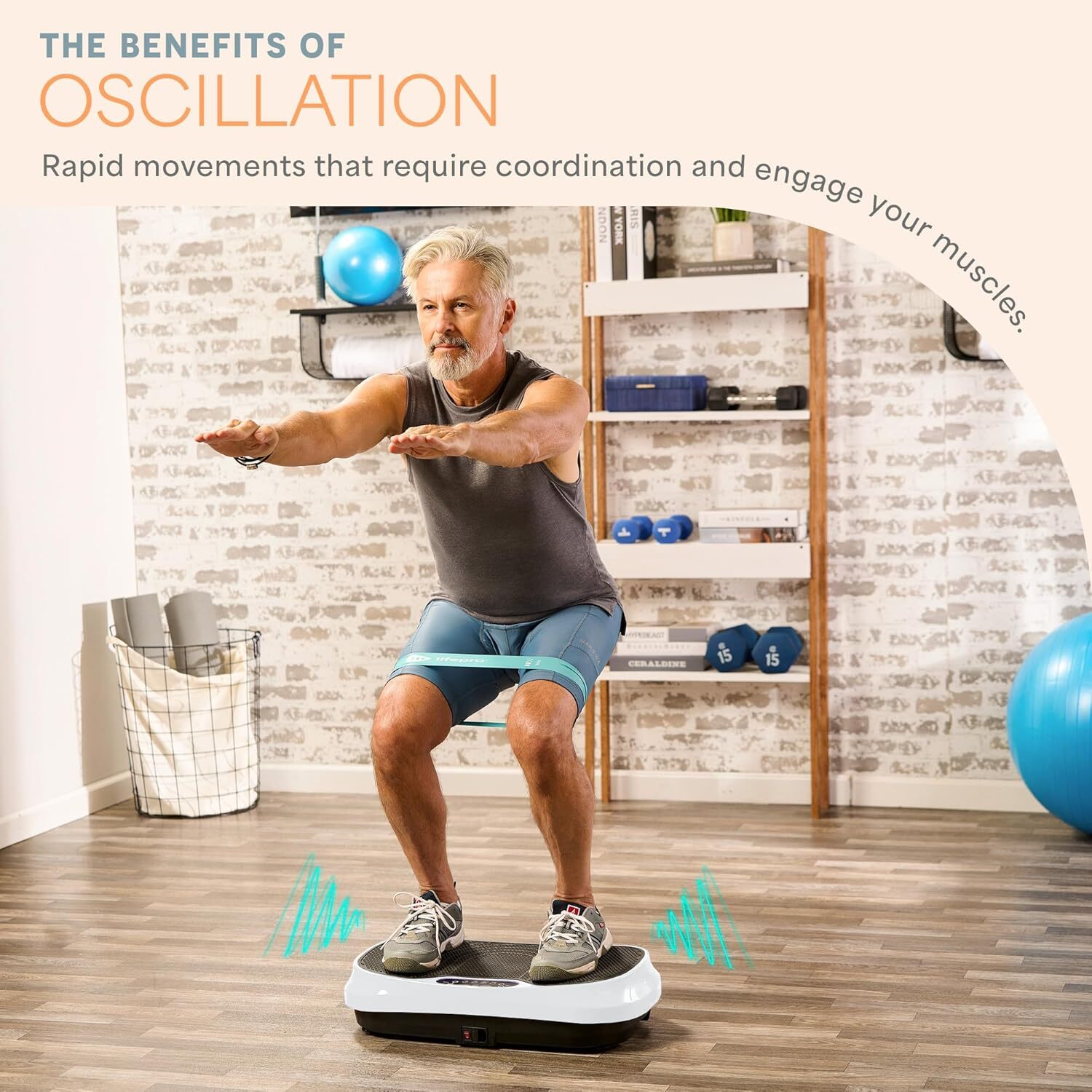 LifePro Waver Mini Vibration Plate White | Full Body Fitness & Weight Loss