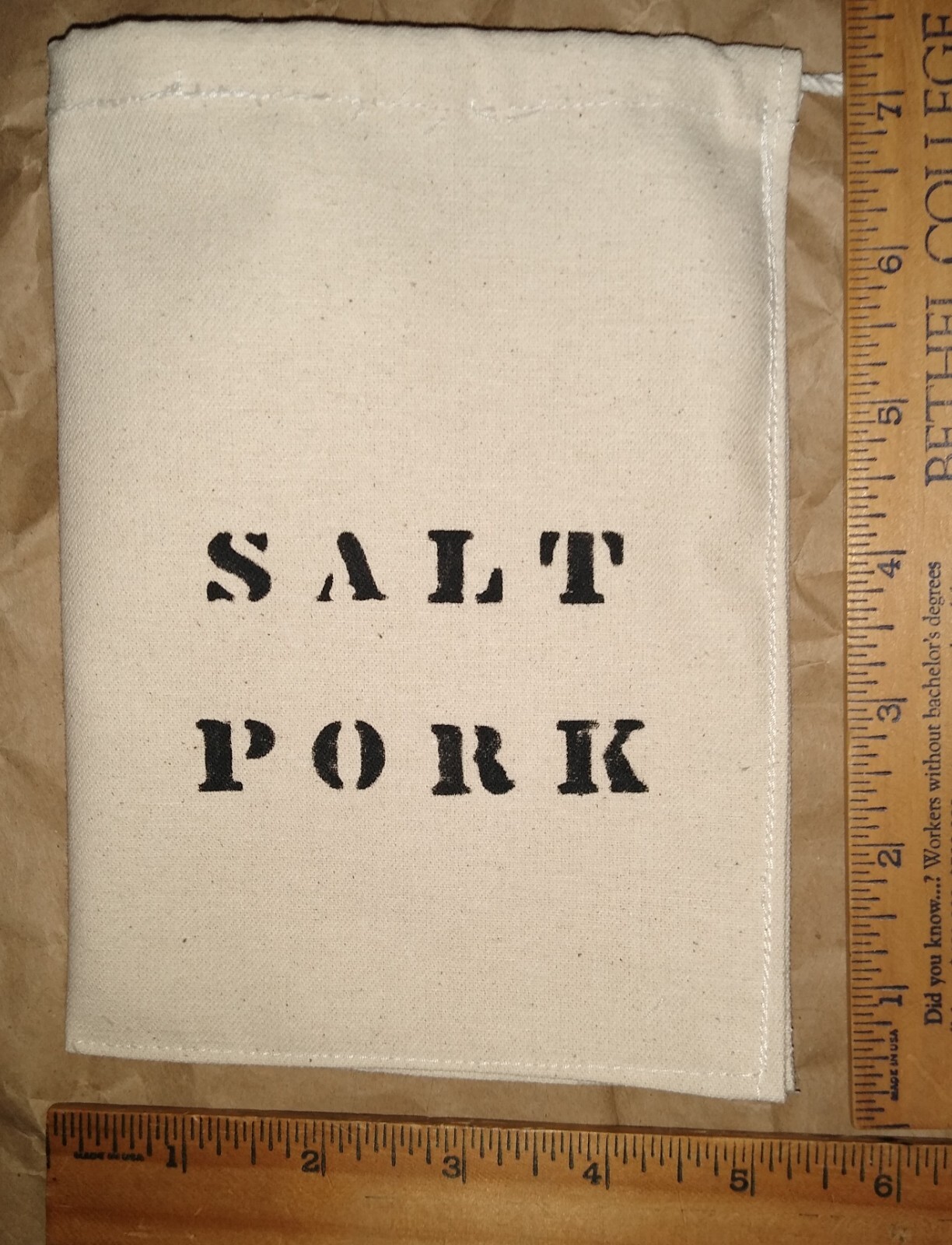 Civil War 5 RATION TICKING BAGS Haversack Soldier Union Rebel